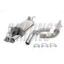 Sistema di scarico in acciaio Inox 2x80 per Audi A3 8L /Volkswagen Golf IV /New Beetle