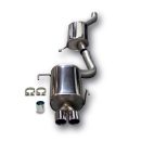 Sistema di scarico in acciaio Inox 2x80 per Audi 80 S2 / RS 2 Limo./Avant