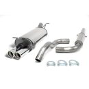 Sistema di scarico in acciaio Inox 2x80 Audi A3 8L / VW Golf IV / New Beetle