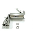 Sistema di scarico in acciaio Inox 2x80 per Audi A3 8P Quattro Sportback 2008-2013