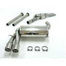 Sistema di scarico in acciaio Inox 2x80 per Audi A3 / RS3 Sportback 2011-2012