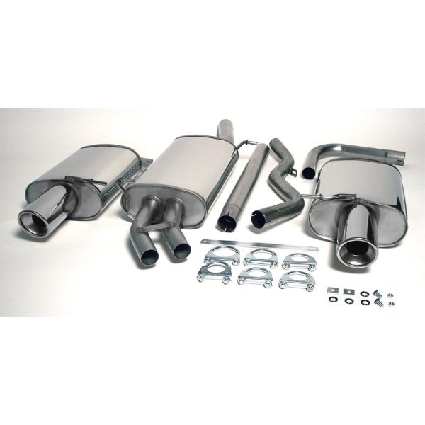 Sistema di scarico Duplex in acciaio Inox 1x100 per Audi A4 B6