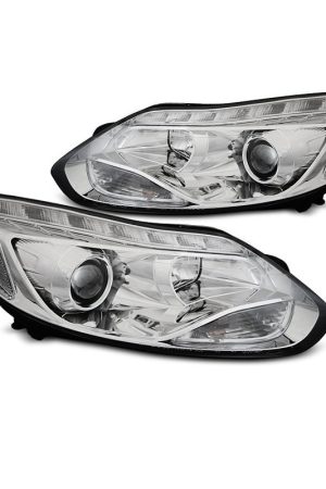 Fari Led stile luce diurna Ford Focus MK3 11-14 Chrome