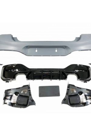 Paraurti posteriore BMW F20 / F21 LCI 15-18 M-Performance 2 Uscite doppie Nero lucido