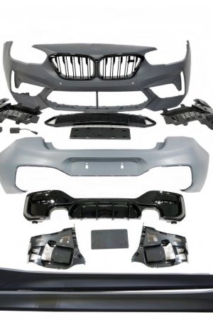 Kit estetico per BMW F20/F21 LCI M2C 2 Uscite doppie Nero lucido