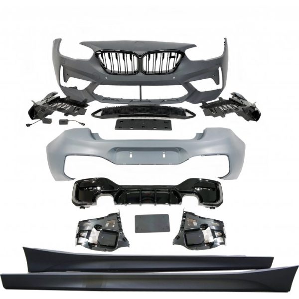 Kit estetico per BMW F20/F21 LCI M2C 2 Uscite doppie Nero lucido