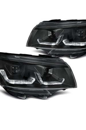 Coppia di fari DRLvera luce diurna con tube light e DTS Volkswagen T6 2020- Neri