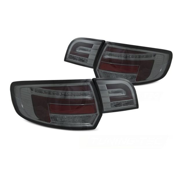 Coppia fari Led bar e DTS posteriori Audi A3 8P Sportback 08-12 rossi chrome e fume