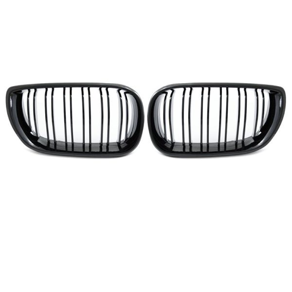 Griglia calandra anteriore BMW E46 01-05 S/T Look Nero lucido Double Bar