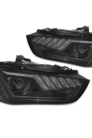 Fari anteriori DRL e DTS per Audi A4 B8 12-15 Neri