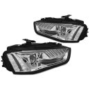 Fari anteriori DRL e DTS per Audi A4 B8 12-15 Chrome