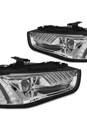 Fari anteriori DRL e DTS per Audi A4 B8 12-15 Chrome