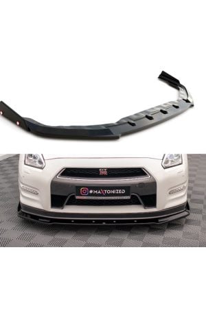 Sottoparaurti splitter anteriore + flaps Nissan GTR R35 Facelift 2011-2016