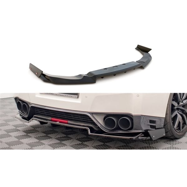 Sottoparaurti estrattore posteriore + flaps Nissan GTR R35 Facelift 2011-2016