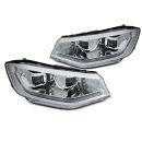 Coppia di fari DRLvera luce diurna con tube light e DTS Volkswagen Caddy 2020- Chrome