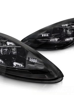 Coppia di fari full Led DRL Porsche Cayenne 10-15 Neri