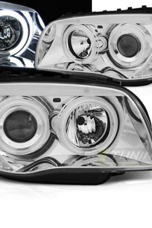 Fari Angel Eyes CCFL BMW Serie 1 E87 E81 E82 E88 04-11 Cromati