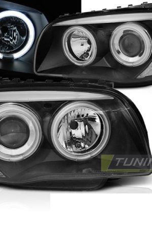 Fari Angel Eyes CCFL BMW Serie 1 E87 E81 E82 E88 04-11 Neri