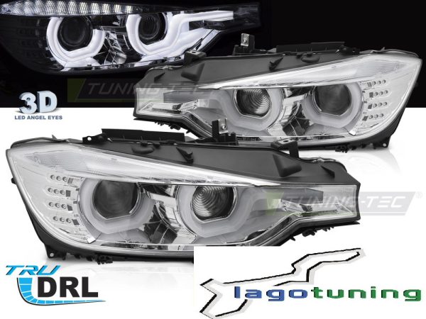 Fari Type U LED DRL vera luce diurna BMW F30-F31 11-15 Cromati