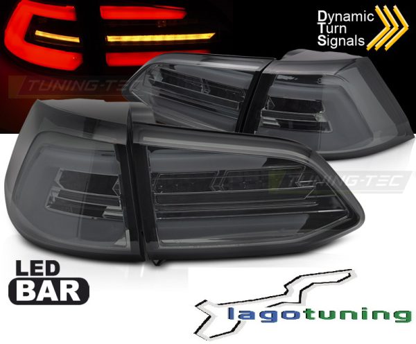 Coppia fari Led Bar DTS posteriori Volkswagen Golf VII Variant 2017-2019 Neri Fume