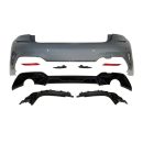 Paraurti posteriore BMW G20 M-Performance Look 2 Uscite Nero lucido