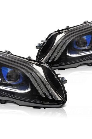 Fari anteriori Full LED e DTS per Mercedes Classe C W205 2014-2021 Neri