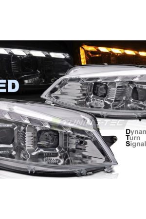 Fari anteriori Full LED e DTS per Volkswagen Golf 7 2017-2019 Chrome