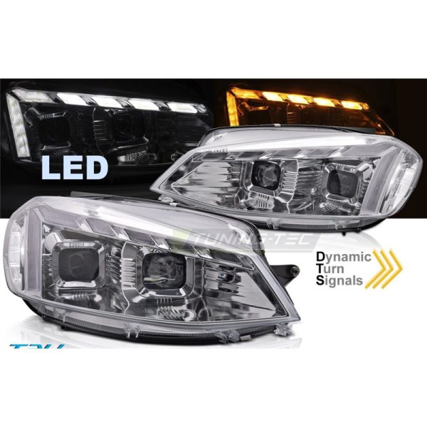 Fari anteriori Full LED e DTS per Volkswagen Golf 7 2017-2019 Chrome