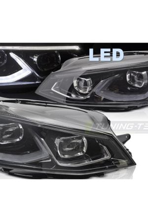 Fari anteriori Full LED e DTS per Volkswagen Golf 7 2017-2019 Neri