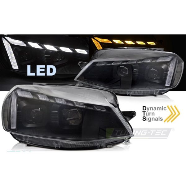 Fari anteriori Full LED e DTS per Volkswagen Golf 7 2017-2019 Neri