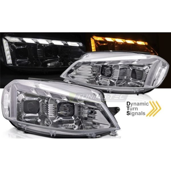 Fari anteriori LED e DTS per Volkswagen Golf 7 2017-2019 Chrome