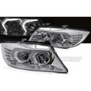 Coppia di fari con Led BMW E90 / E91 2005-2008 Chrome