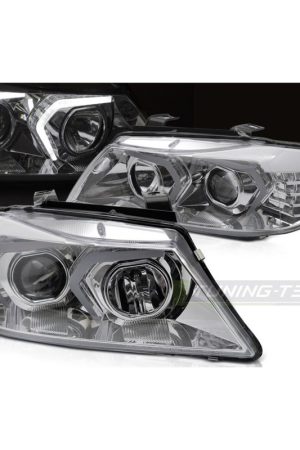 Coppia di fari con Led BMW E90 / E91 2005-2008 Chrome