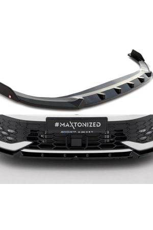 Sottoparaurti splitter anteriore V.2+ flap Volkswagen Golf GTI / GTE / R-Line Mk8 2024-