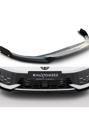 Sottoparaurti splitter anteriore V.3+ flap Volkswagen Golf GTI / GTE / R-Line Mk8 2024-