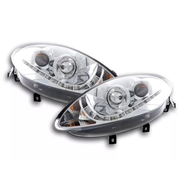 Coppia di fari a Led vera luce diurna DRL Fiat Bravo II 07 Chrome