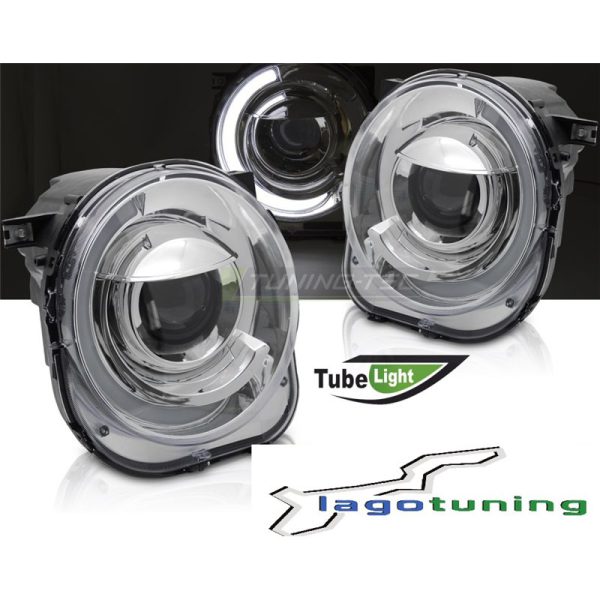 Fari anteriori Tube light Jeep Renegade 2014- Chrome