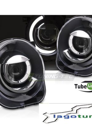 Fari anteriori Tube light Jeep Renegade 2014- Neri