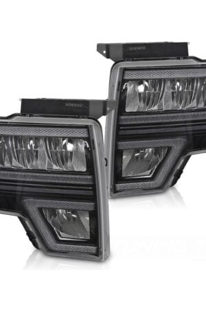 Fari Full Led e DTS Ford F150 MK12 2008-2014 Neri