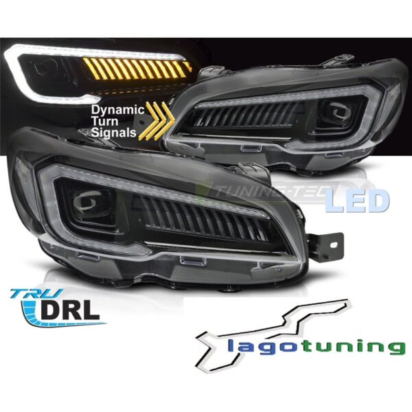 Fari Full Led e DTS Subaru WRX 2015-2022 Neri