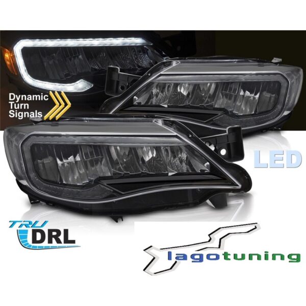 Fari Full Led e DTS Subaru WRX 2008-2014 Neri