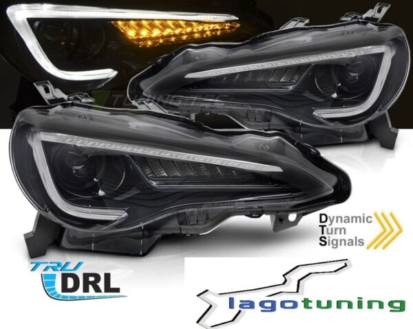 Fari DRL e DTS Toyota GT86 2012-2021 Neri