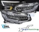 Fari anteriori Full Led e DTS per Honda Civic X 2016-2021 Neri