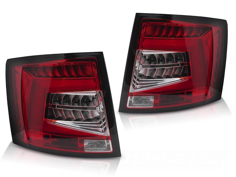 Coppia fari Led Bar e DTS posteriori Skoda Octavia III SW 2016-2020 Rossi